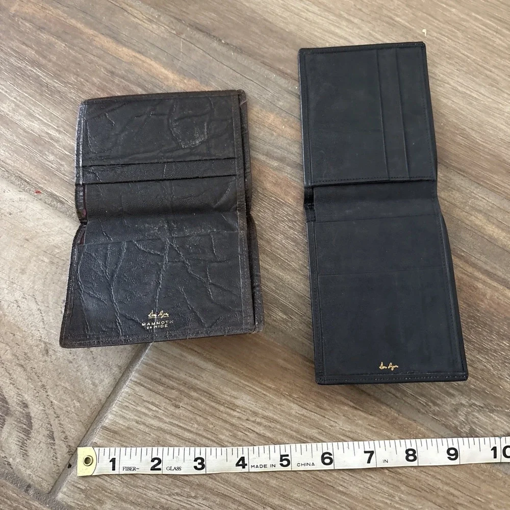 Don Lopez leather wallets, Lot‎ Of 2. Mammoth Hide (brown) /black 4d